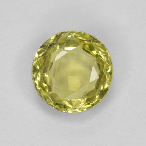 Light Pineapple Yellow Гроссулярит Камень - 0.5ct Круглая Фасетная Огранка (ID: 557573)