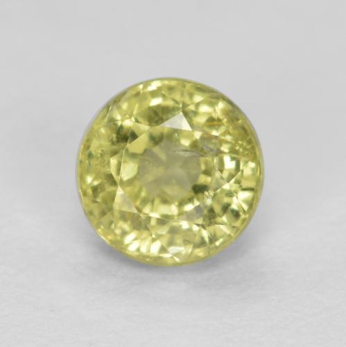 Lemon Yellow Granato grossularia Gem - 0.6ct Sfaccettatura rotonda (ID: 557579)