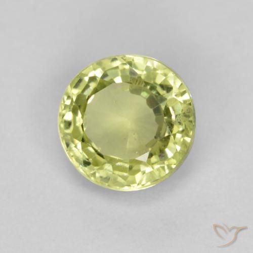 0.50 ct Yellow Grossularite Garnet Stone, Natural Grossularite Garnet in Round Facet Shape for Sale