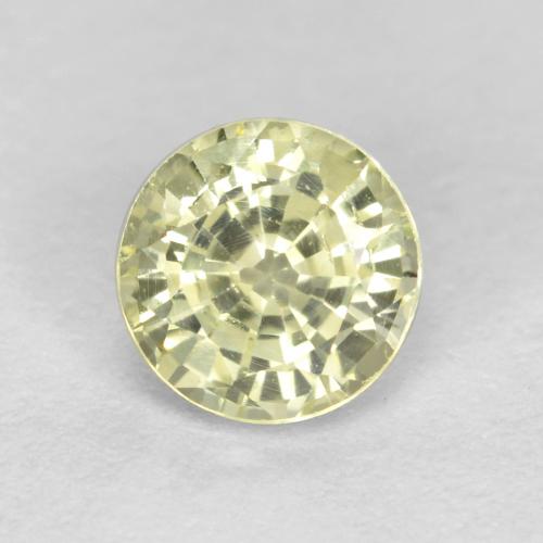 Light Yellow Grossularite Garnet Gem - 0.6ct Round Facet (ID: 557798)