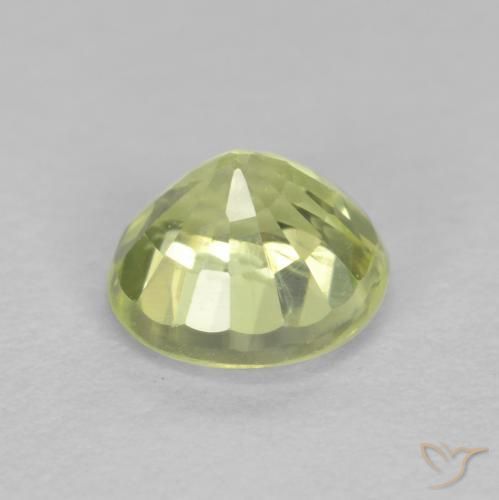 Grossularite Garnet Gemstone in 4.8 mm Size for Sale, Grossularite Garnet Stone in Light Greenish Yellow Color