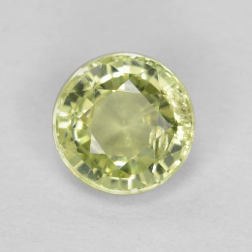 0,52 ct runder gelber Grossular Granat aus Tansania, Größe 4,9mm, natürlicher Edelstein, VS-SI Reinheit, 1 Stück runder Grossular Granat, Mohs-Härte von 6,5 - 7,5 Geeignet für den täglichen Gebrauch im Schmuck , Photo A