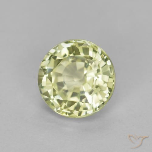 0.54 ct Yellow Grossularite Garnet Stone, Natural Grossularite Garnet in Round Facet Shape for Sale