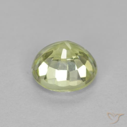 Grossularite Garnet Gemstone in 4.7 mm Size for Sale, Grossularite Garnet Stone in Light Greenish Yellow Color