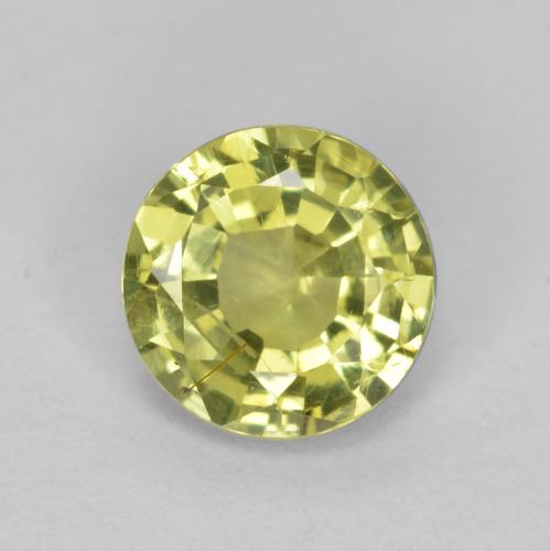 Medium Yellow Grossularite Garnet Gem - 0.6ct Round Facet (ID: 559034)