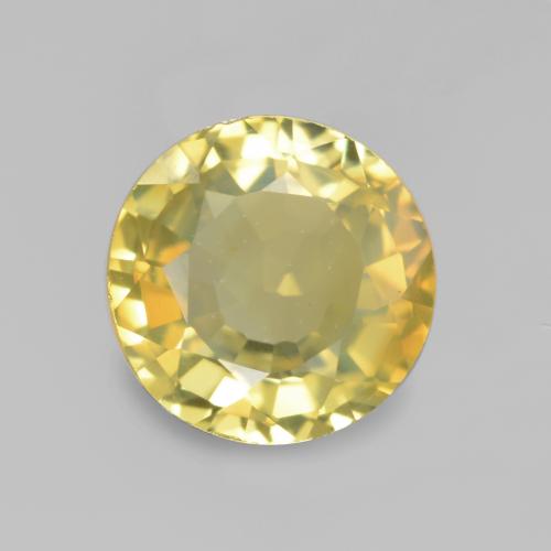 Tuscany Yellow Grossular Granat Edelstein - 0.5ct Rund Facettenschliff (ID: 559418)