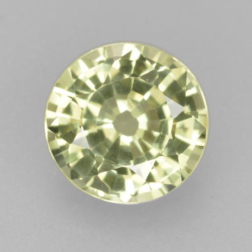 Light Greenish Yellow Grossularite Garnet Gem - 0.7ct Round Facet (ID: 559422)