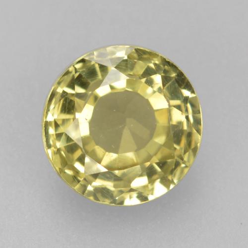 Light Yellow Grossularite Garnet Gem - 0.7ct Round Facet (ID: 559424)