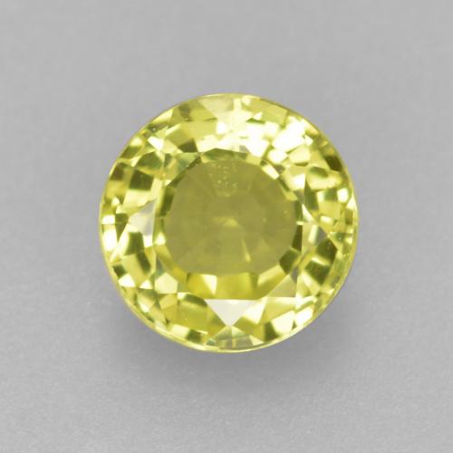 Зеленовато-желтый Гроссулярит Камень - 0.5ct Круглая Фасетная Огранка (ID: 559428)