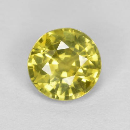 Pineapple yellow Grossularite Garnet Gem - 0.5ct Round Facet (ID: 560997)