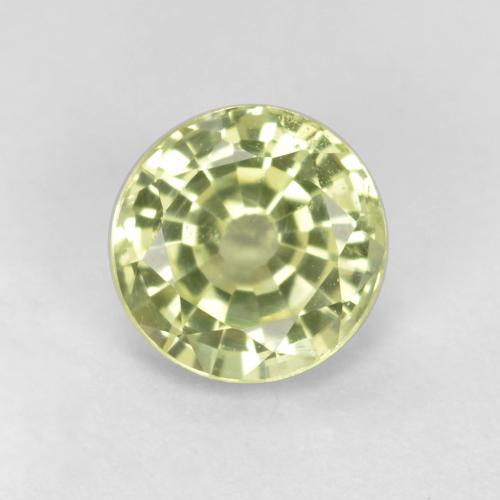 Medium-Light Yellow Grossular Granat Edelstein - 0.5ct Rund Facettenschliff (ID: 561003)