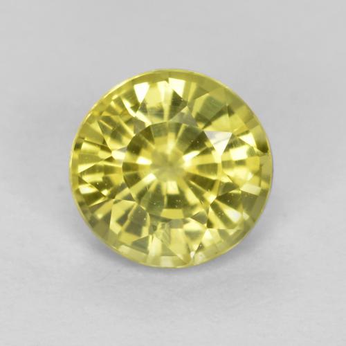 Medium Yellow Grossularite Garnet Gem - 0.5ct Round Facet (ID: 561006)