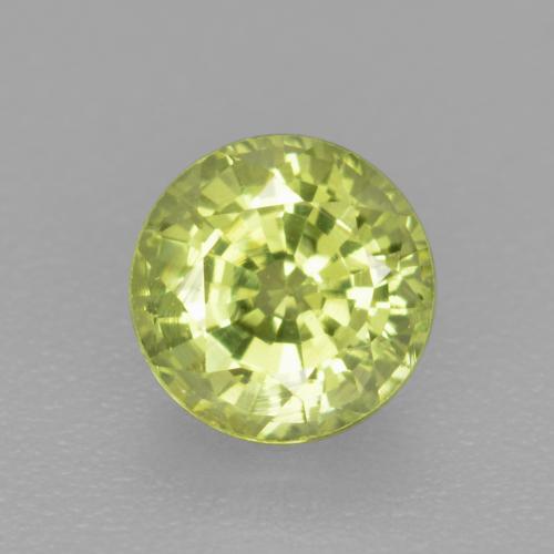 Light Lemon Yellow Grossularite Garnet Gem - 0.6ct Round Facet (ID: 561356)