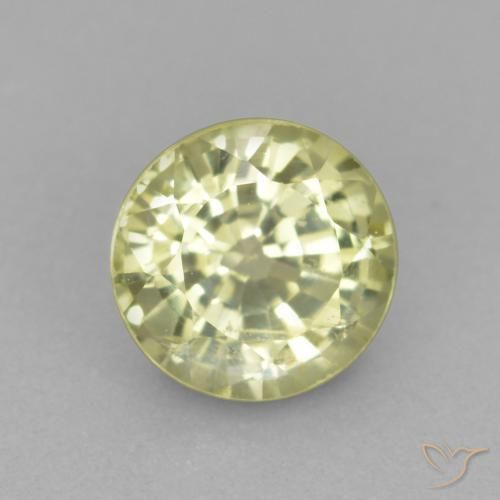0.56 ct Yellow Grossularite Garnet Stone, Natural Grossularite Garnet in Round Facet Shape for Sale