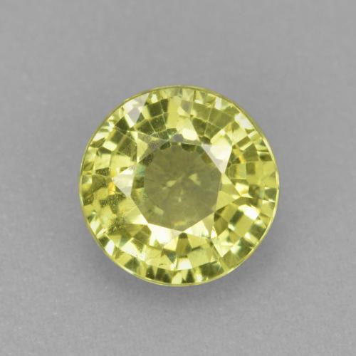 Lemon Yellow Grossularite Garnet Gem - 0.5ct Round Facet (ID: 561362)