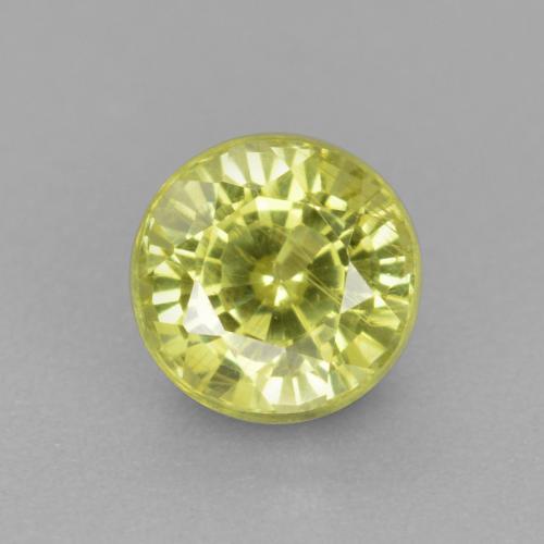 Lemon Yellow Grossularite Garnet Gem - 0.5ct Round Facet (ID: 561363)