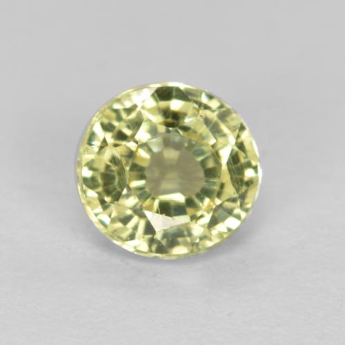Light Yellow Grossularite Garnet Gem - 0.5ct Round Facet (ID: 561950)