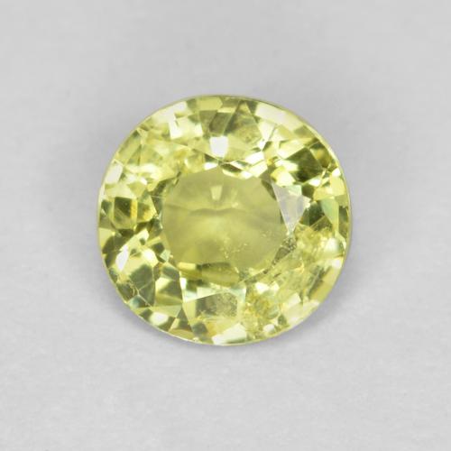 Lemon Yellow Grossularite Garnet Gem - 0.3ct Round Facet (ID: 567119)
