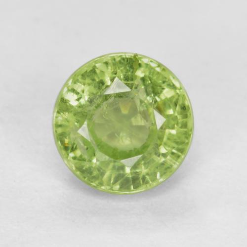 Light Lively Green Гроссулярит Камень - 0.5ct Круглая Фасетная Огранка (ID: 567121)