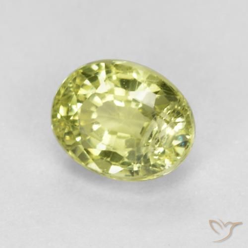 0.50 ct Yellow Grossularite Garnet Stone, Natural Grossularite Garnet in Oval Facet Shape for Sale