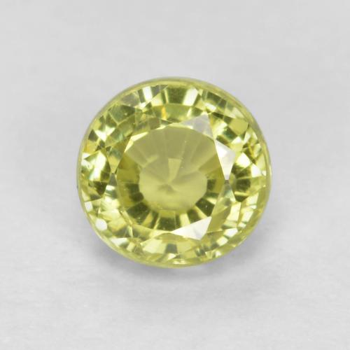 Lemon Yellow Grossular Granat Edelstein - 0.4ct Rund Facettenschliff (ID: 567129)
