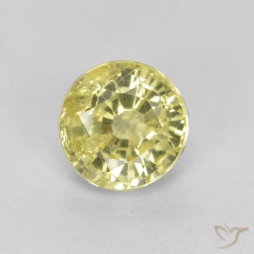 0.46ct Natural Light Yellow Grossularite Garnet, Round, VS-SI