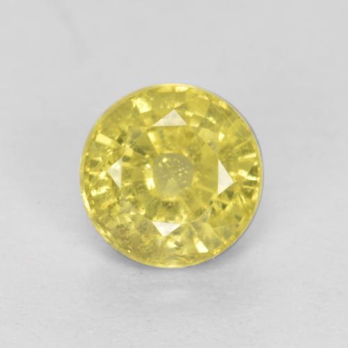 Светло-желтый Гроссулярит Камень - 0.5ct Круглая Фасетная Огранка (ID: 567258)