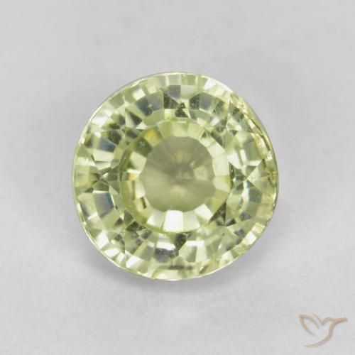 4,6mm Granato grossularia giallo Sfaccettatura rotonda dalla Tanzania, peso di 0,51 ct, pietra preziosa naturale non trattati in purezza VS, Granato grossularia 1pz - il colore è Giallo chiaro verdastro, durezza Mohs di 6,5 - 7,5 adatto per gioielli da indossare ogni giorno, Photo A
