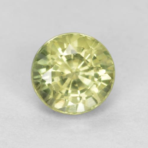 Medium-Light Yellow Гроссулярит Камень - 0.5ct Круглая Фасетная Огранка (ID: 567699)