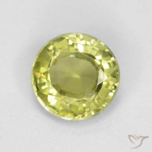 0.43ct Natural Light Yellow Grossularite Garnet, Round, VS