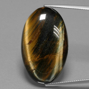 38.5ct Oval Cabochon Multicolor Hawk's Eye Gem for sale 38.5ct Oval Cabochon Multicolor Hawk's Eye Gem (ID: 384685)
