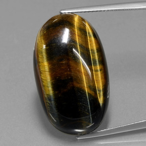 30.1ct Oval Cabochon Multicolor Hawk's Eye Gem for sale 30.1ct Oval Cabochon Multicolor Hawk's Eye Gem (ID: 393829)
