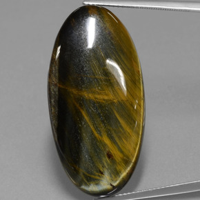 31.3ct Oval Cabochon Multicolor Hawk's Eye Gem for sale 31.3ct Oval Cabochon Multicolor Hawk's Eye Gem (ID: 393832)