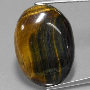 27.9ct Oval Cabochon Multicolor Hawk's Eye Gem for sale 27.9ct Oval Cabochon Multicolor Hawk's Eye Gem (ID: 393839)