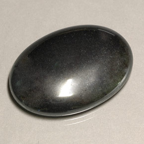 55.74 ct Gray Hematite Gemstone, Hematite Gem in Oval Cabochon Shape for Sale.