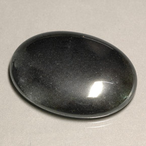 55.74 ct Gray Hematite Stone, Natural Hematite in Oval Cabochon Shape for Sale