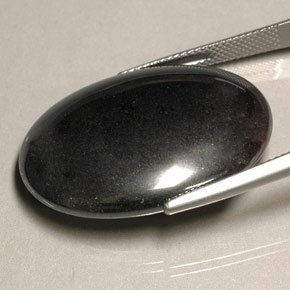 Hematite Gemstone in 30 x 21.9 mm Size for Sale, Hematite Stone in Black Gray Color