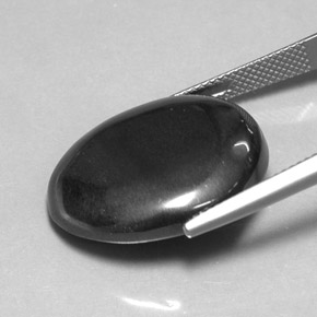 34.19 ct Gray Hematite Gemstone, Hematite Gem in Oval Cabochon Shape for Sale.