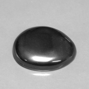 34.19 ct Gray Hematite Stone, Natural Hematite in Oval Cabochon Shape for Sale