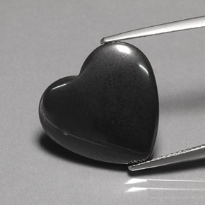 22.95 ct Gray Hematite Gemstone, Hematite Gem in Heart Cabochon Shape for Sale.