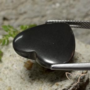 Hematite Gemstone in 20.3 x 19.1 mm Size for Sale, Hematite Stone in Black Gray Color