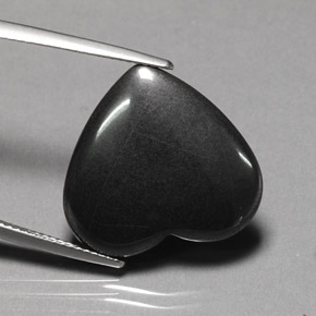 23.13 ct Gray Hematite Stone, Natural Hematite in Heart Cabochon Shape for Sale