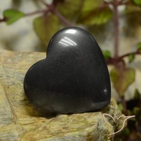 22.71 ct Gray Hematite Stone, Natural Hematite in Heart Cabochon Shape for Sale