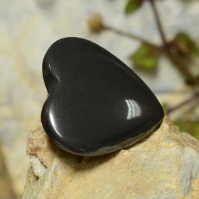 Hematite Gemstone in 20.4 x 19.2 mm Size for Sale, Hematite Stone in Black Gray Color