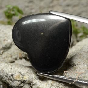 23.41 ct Gray Hematite Stone, Natural Hematite in Heart Cabochon Shape for Sale