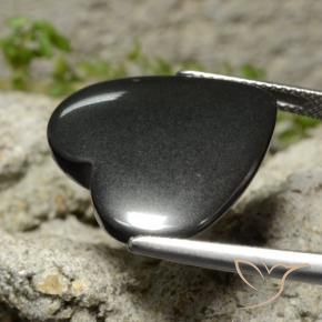 Hematite Gemstone in 20.4 x 19.1 mm Size for Sale, Hematite Stone in Black Gray Color