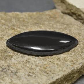 44.75 ct Gray Hematite Stone, Natural Hematite in Marquise Cabochon Shape for Sale