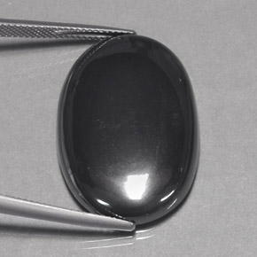 43.96 ct Gray Hematite Stone, Natural Hematite in Oval Cabochon Shape for Sale