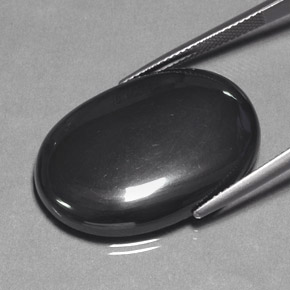 Hematite Gemstone in 28.9 x 19.6 mm Size for Sale, Hematite Stone in Black Gray Color