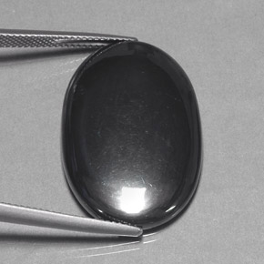 31.89 ct Gray Hematite Stone, Natural Hematite in Oval Cabochon Shape for Sale
